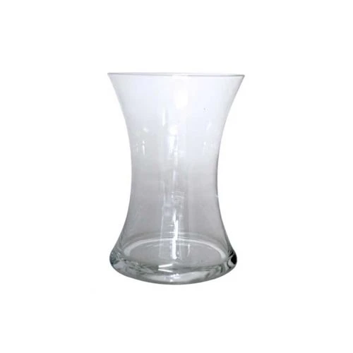 20cm Clear Glass Hand Tied Flower Vase - GL085  7D