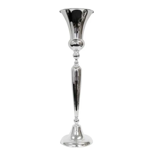 Home Store 98cm Silver Urn Pedestal Vase on Stand - SIL002 7E
