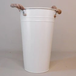 25cm Metal Flower Vase Cream - TIN009 1D