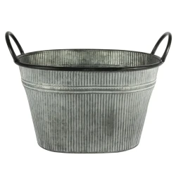 Zinc Trough Ribbed with Handles 33cm - TRO003 COMING SOON