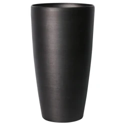 Hortus Lite Metallic Look Tall Planter Dark Grey 42cm - POT023 2E