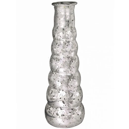 Silver Mercury Bubble Flower Vase 21cm - GL033 6B