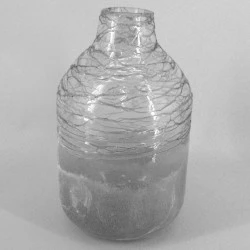 Statement Grey Crackle Glass Vase - GL109 10A