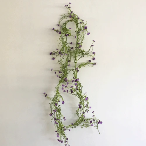 Artificial Wild Flowers Garland Purple 180cm - W054 JJ2