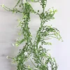 Artificial Wild Flowers Garland White Green 180cm - W057 EE4