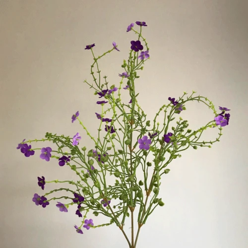 Artificial Wild Flowers Plant Purple 39cm - W053 DD2
